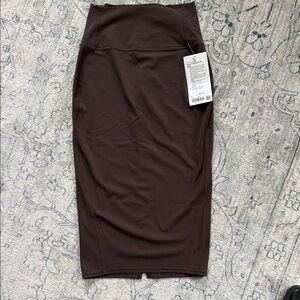 Lululemon Athletica Dark Brown Pencil Skirt